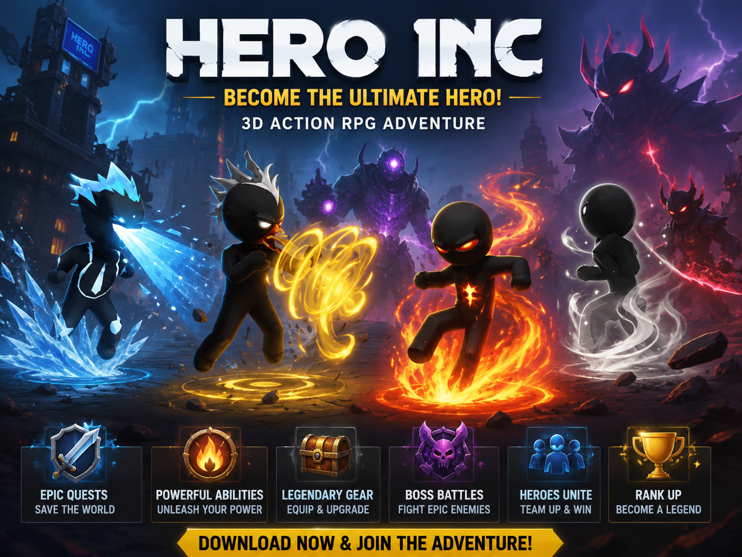 Adventure Games - Hero Inc: Experience the Ultimate 3D Action RPG Adventure